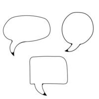 Text bubbles drawn by hand.Doodle. vector