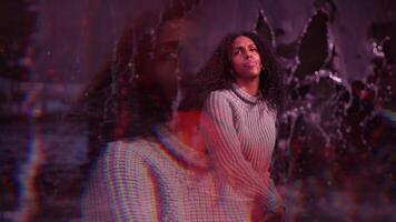 An Expressive Portrait Rendered in Abstract Colors, Enhanced with Dramatic Lighting Effects video