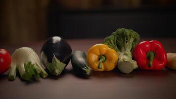 A Colorful Assortment of Fresh and Vibrant Vegetables Arranged Beautifully on a Table video