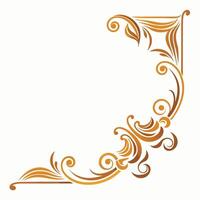 golden Ornament design elements on a white background vector