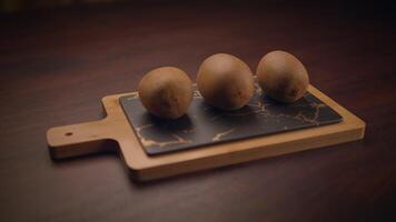 A Beautiful Presentation of Fresh Kiwi Fruits on an Elegant Serving Board for Display video