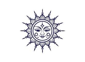 Ornamental Mandala Sun Design for Decorative and Artistic Projects Art vector