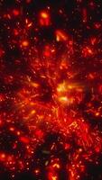 Red-yellow fiery sparks fill the space, creating the effect of speed and elusiveness of the moment. video