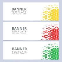 Abstract geometric web banner design template vector