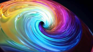 A mesmerizing swirl of vivid colors blends beautifully, showcasing glossy textures. The dynamic movement in the design captivates attention and evokes a sense of depth and flow. video