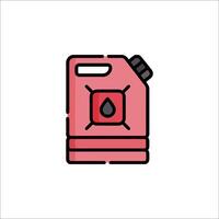 A red can of gasoline icon on a white background vector