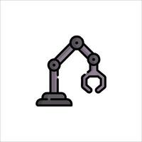 A robot arm holding a wrench icon vector