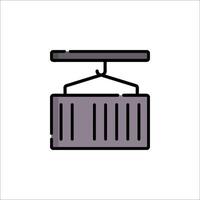 A black and white illustration of a box on a shelf vector