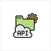 Api cloud icon illustration vector