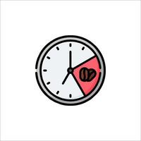 A clock with a coffee bean on it vector