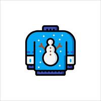 A sweater with a snowman on it vector