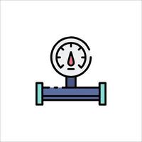 A meter with a gauge on it vector