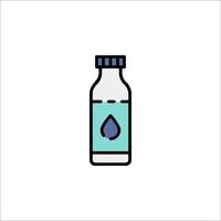 A bottle with water in it on a white background vector