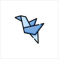A blue bird with a black outline on a white background vector