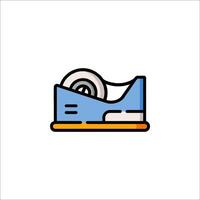 A blue and white shoe with a roll of tape on it vector
