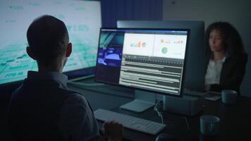 A Data Analyst Enhances Productivity and Analysis of Financial Metrics Using Dual Monitors video