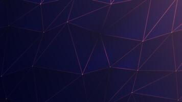 Luxury orange low poly gradient background. Blue mosaic crystal abstract surface. Golden glowing shiny lines on dark elegant texture. Minimalistic geometric digital plexus art. 4k 60fps looped graphic video