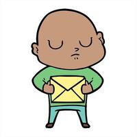 cartoon bald man creative drawing video