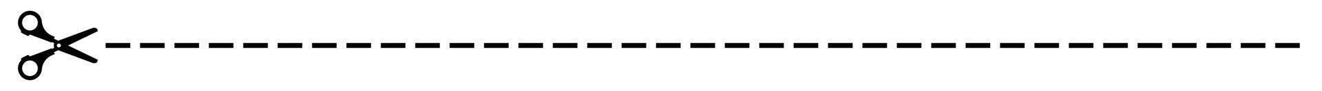 Black silhouette of scissors for cutting and dividing lines with precision. vector