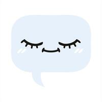 flat color retro cartoon of a speech bubble creative drawing video