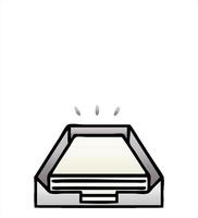 gradient shaded cartoon of a in box creative drawing video