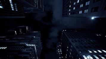 Urban Nightscape A Stunning Skyward View of Majestic City Buildings and Architecture video