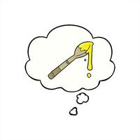 cartoon spoonful of honey with thought bubble creative drawing video