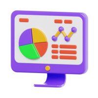 3D Analytics Dashboard Icon, Data Visualization png