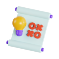 3D Business Strategy Icon, Planning and Execution png
