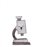 retro grunge texture cartoon of a microscope creative drawing video
