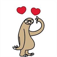 hand drawn quirky cartoon sloth design video