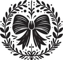 Timeless Bow Ribbon Artwork with Clean Lines vector