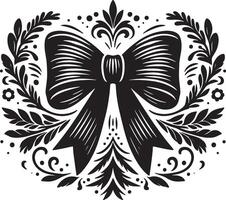 Sophisticated Bow Ribbon Illustration in Elegant Style vector