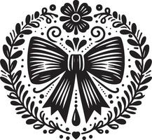 Modern Minimalist Bow Ribbon vector