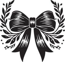 Minimalist Bow Ribbon Art For Design Projects vector