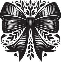 Clean Bow Ribbon Design Minimalist Style vector
