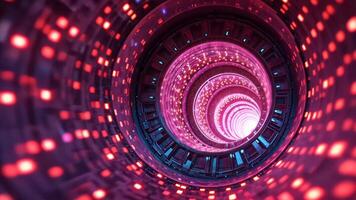 Neon Spiral Tunnel 4K Abstract Background Loop video