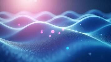 Abstract Blue Particle Waves Background video