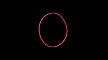 Red Color Rubber Band Rotating on a Transparent Background. Seamless Loop. 4K video