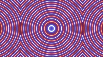 Orange and Lighting Blue Glowing Curly Pattern Background VJ Loop in 4K video
