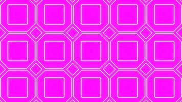 White on Pink Abstract Squares Patterns Background VJ Loop in 4K video