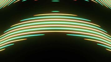 Turquoise and Orange Abstract Neon Vertical Lines Show Background VJ Loop in 4K video
