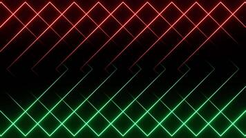 Red and Turquoise Abstract Changing Neon Squares Background VJ Loop in 4K video