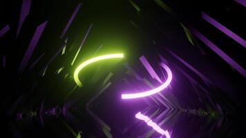 Green and Purple Abstract Environment Background VJ Loop in 4K video