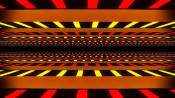 Red and Yellow Neon Line Area Background VJ Loop in 4K video