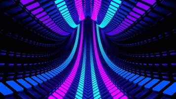 Purple and Blue Neon Lines Moving in Circle Background VJ Loop in 4K video