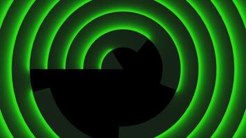Animation Transition of a Black and Green Circle Opening and Closing video