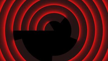 Animation Transition of a Black and Red Circle Opening and Closing video