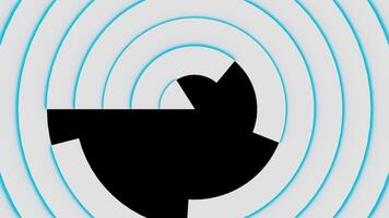 Animation Transition of a White and Blue Circle Opening and Closing video