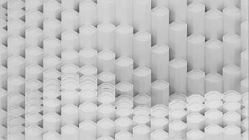 branco hexagonal fundo colunas crio uma texturizado 3d padronizar ideal para fundo desenhos, arquitetônico conceitos, geométrico temas, ou abstrato arte projetos. video